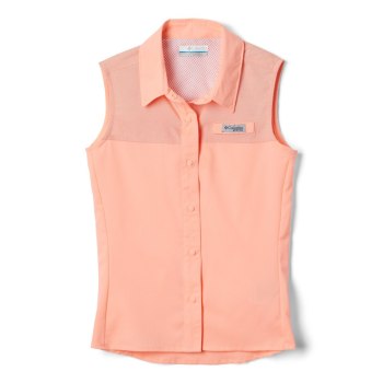 Columbia PFG Tamiami Sleeveless, Camisa Rosas Para Niña | 259430-GCA